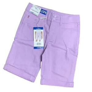 Vigoss Girls Bermuda Jean Purple Shorts Size Large NWT